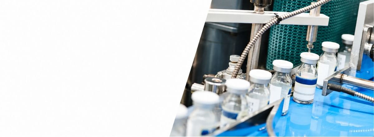 Vial filling line running at the Norchem Healthcare plant