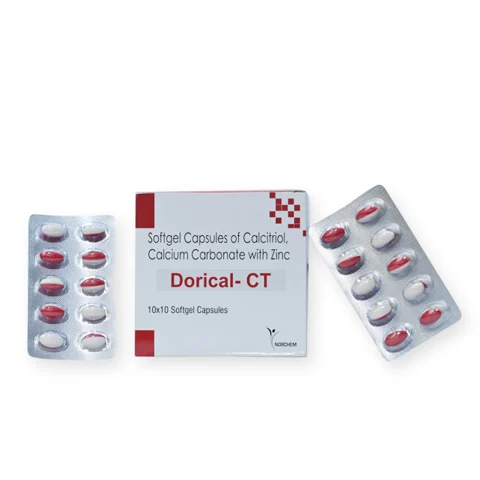 Dorical-CT, Calcitriol 0.25mg+Calcium Carbonate 500mg + Zinc Sulphate7.5mg Softgel