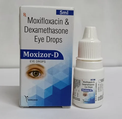 MOXIZOR-D, Moxifloxacin 0.5% & Dexamethasone 0.1% Eye Drop