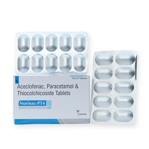 Norinac-PT4, Aceclofenac + Paracetamol + Thiocolchicoside Tablets