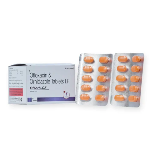 Ofzorb-OZ B/L, Ofloxacin 200mg + Ornidazole 500mg Tablet