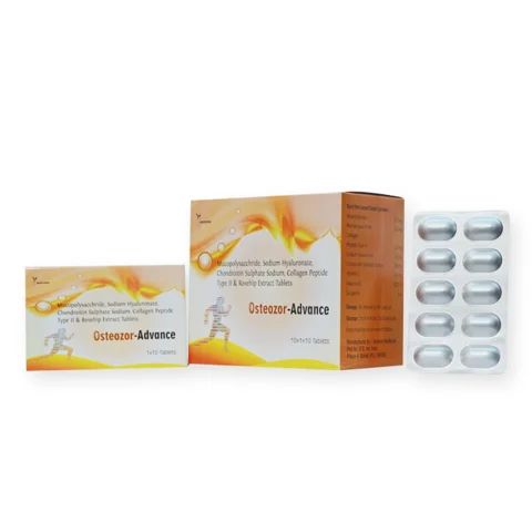 Osteozor-Advance, Rosehip Extract 375mg + Mucopolysacchride 220mg + Collagen Peptide Type II 50mg