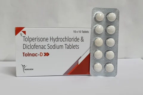 TOLNAC-D, TOLPERISONE 150MG + DICLOFENAC 50MG TAB