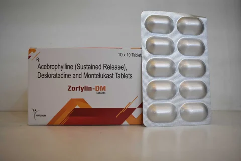 Zorfylin-DM, Acebrophyllin 200mg (SR)+ Desloratadine 5mg +Montelukast 10mgTablet