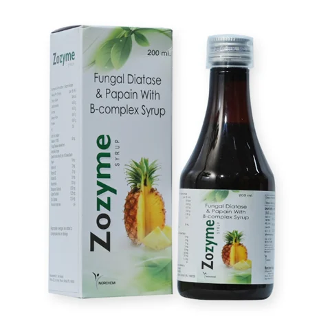 Zozyme 200ml, Fungal Diastase + Papain +B Complex Syrup (with monocarton)