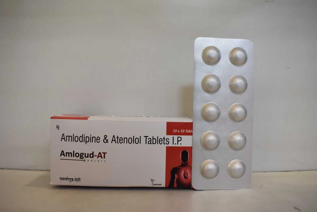 Amlogud-AT, Amlodipine 5 mg + Atenolol 50mg Tablet