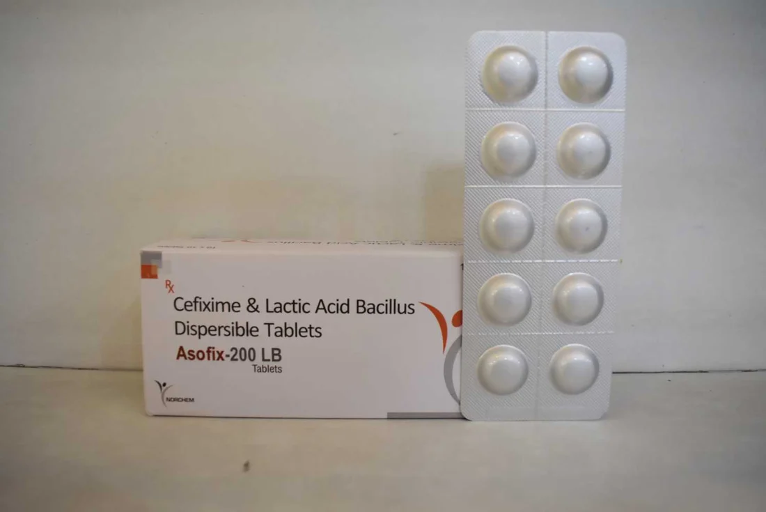 Asofix-200 LB, Cefixime 200mg & Lactic Bacillus Tablet