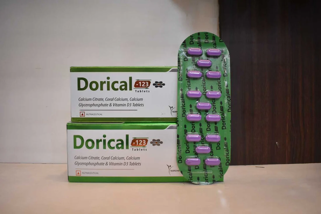 DORICAL-123, Calcium Citrate+Coral Calcium+Calcium Glycerophosphate & Vitamin D3 Tablets