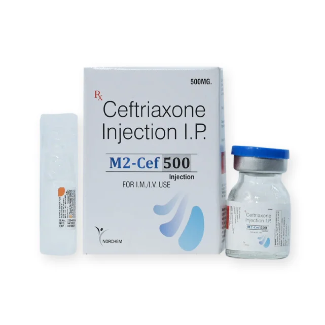M2-cef-500, Ceftriaxone 500mg Injection (UNDER DPCO), manufactured by Norchem Healthcare