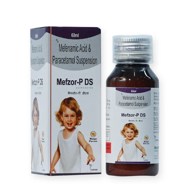 Mefzor-P ds, Mefenamic Acid 100mg + Paracetamol 250mg Suspension With Monocartoon, manufactured by Norchem Healthcare