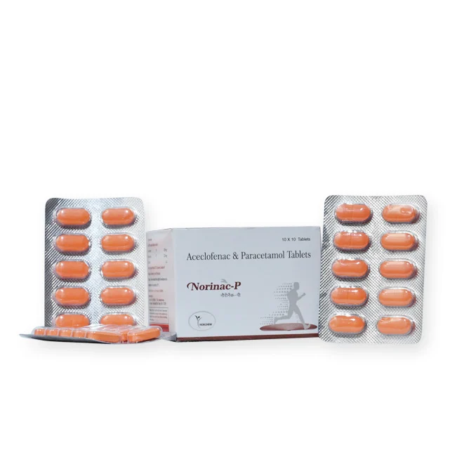 Norinac-P B/L, Aceclofenac 100mg + Paracetamol 325 mg Tablet, manufactured by Norchem Healthcare