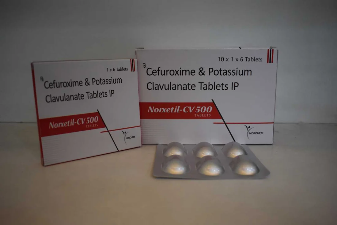 Norxetil-cv 500, Cefuroxime Axetil 500mg +Potassium Clavulanate 125 mg Tablet IP, manufactured by Norchem Healthcare