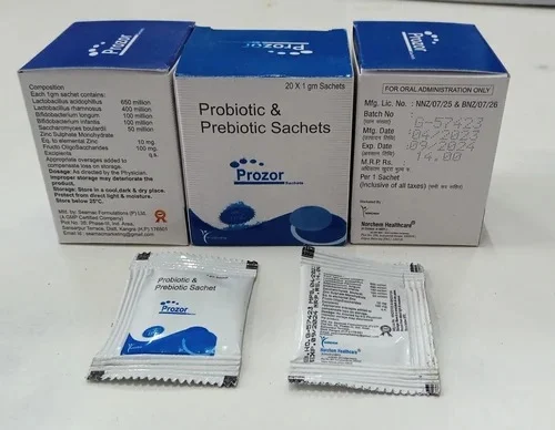 Prozor-1gm, Prebiotic & Probiotic Sachets, manufactured by Norchem Healthcare