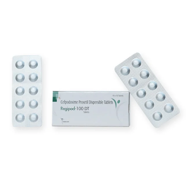 Regipod-100 DT, Cefpodoxime 100 mg Dispersible Tablet, manufactured by Norchem Healthcare
