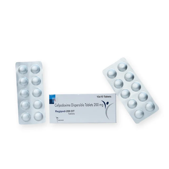 Regipod-200 DT, Cefpodoxime 200 mg Dispersible Tablet, manufactured by Norchem Healthcare