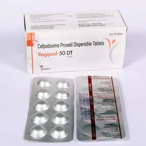 Regipod-50 DT, Cefpodoxime 50mg Dispersible Tablet, manufactured by Norchem Healthcare