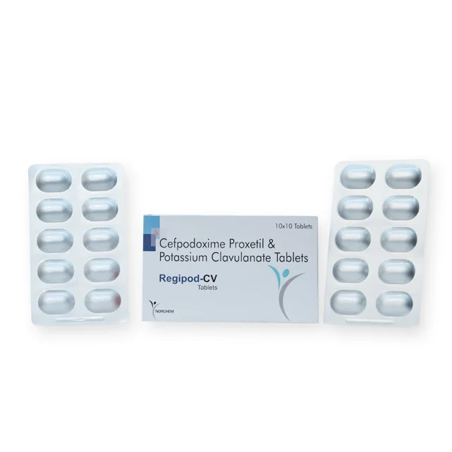Regipod CV, Cefpodoxime 200 mg + Potassium Clavulanate 125 mg Tablet, manufactured by Norchem Healthcare