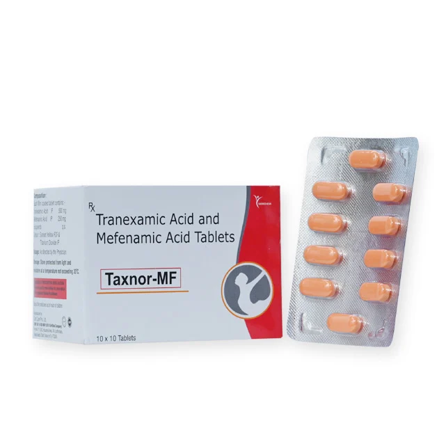 TAXNOR MF, Tranexamic Acid 500mg + Mefenamic Acid 250mg Tablet