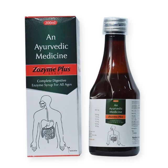 Zozyme-Plus, An Ayurvedic Medicine (Complete Digestive Enzyme Syrup For All Ages), manufactured by Norchem Healthcare